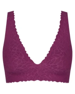 Brassière Top Sloggi Zero Feel Lace (Wine) -Aubade Lingerie Boutique brassiere top sloggi zero feel lace wine 2