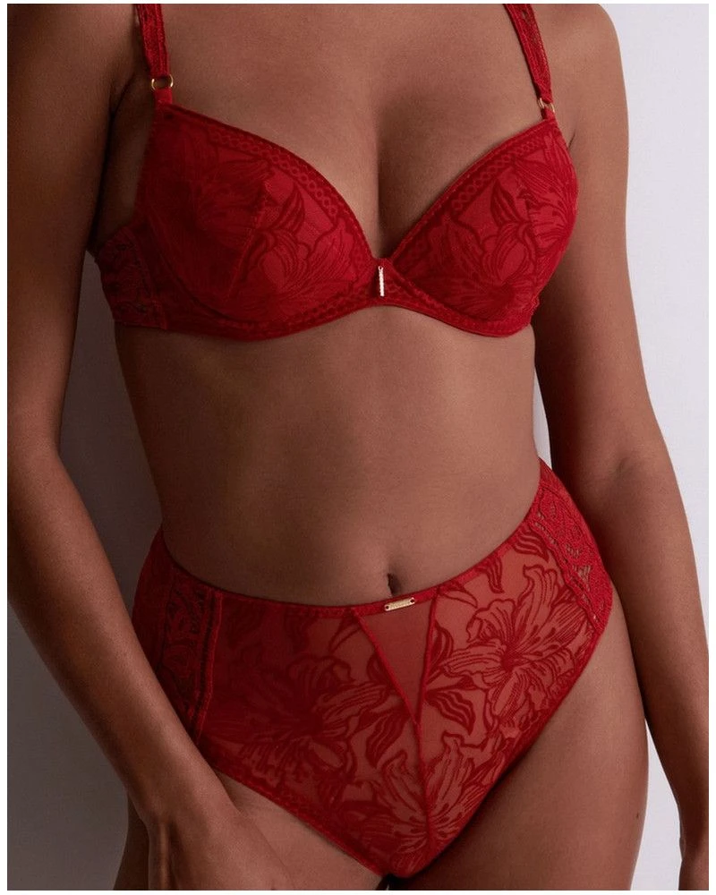 Culotte Haute Aubade Coeur à Corps (Rouge Rebelle) 3 Culotte Haute Aubade Coeur à Corps (Rouge Rebelle) – Image 3