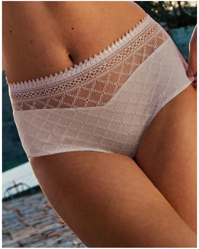 Culotte Taille Haute Louisa Bracq Paco (Blanc) 2 Culotte Taille Haute Louisa Bracq Paco (Blanc) – Image 2