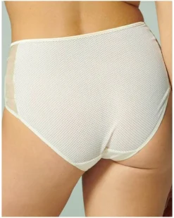 Simone Perele Culotte Taille Haute Simone Pérèle Dahlia (Perle Ivoire) -Aubade Lingerie Boutique culotte taille haute simone perele dahlia perle ivoire 1