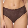 Culotte Taille Haute Sloggi Zero Feel Lace (Ebony Brown)