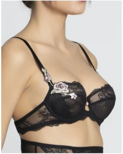 Soutien-gorge Corbeille Lise Charmel Désir De Roses (Rose Ebène) -Aubade Lingerie Boutique soutien gorge corbeille lise charmel desir de roses rose ebene 2