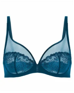 Simone Perele Soutien-gorge Décolleté Plongeant Simone Pérèle Délice (Bleu Prestige) -Aubade Lingerie Boutique soutien gorge decollete plongeant simone perele delice bleu prestige 5