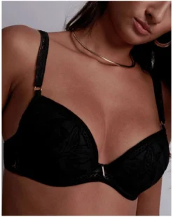 Soutien-gorge Plunge Coussinet Aubade Coeur à Corps (Noir)