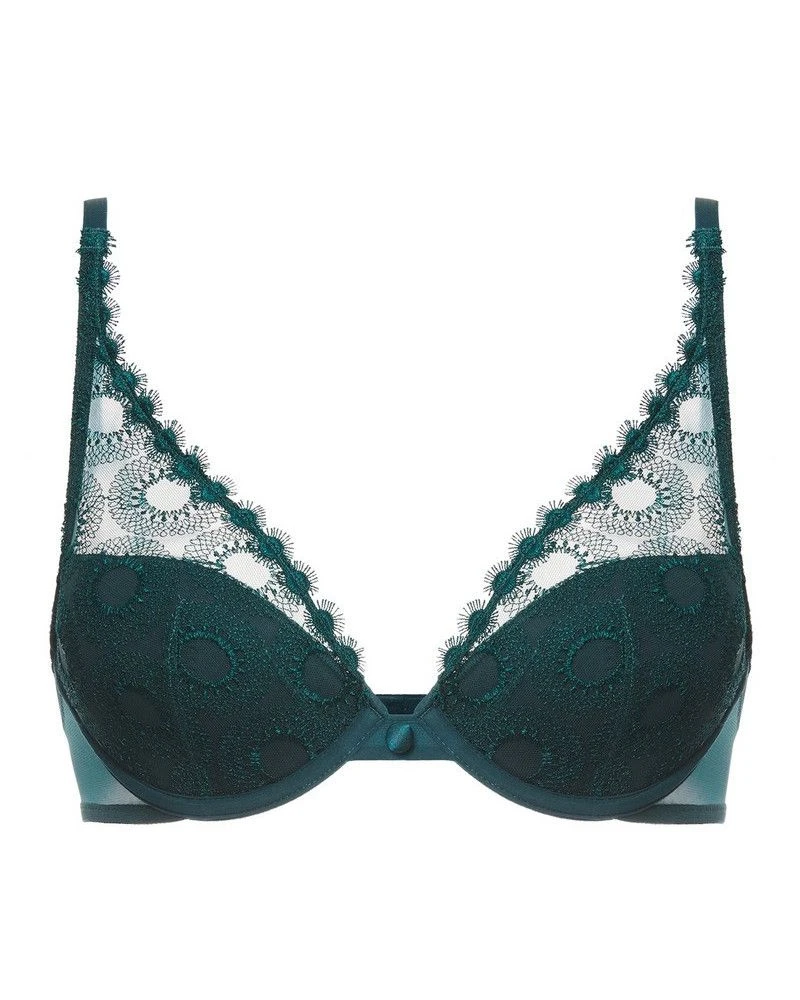 Simone Perele Soutien-gorge Push-up Plongeant Simone Pérèle Utopia (Vert Anglais) 3 Simone Perele Soutien-gorge Push-up Plongeant Simone Pérèle Utopia (Vert Anglais) – Image 3