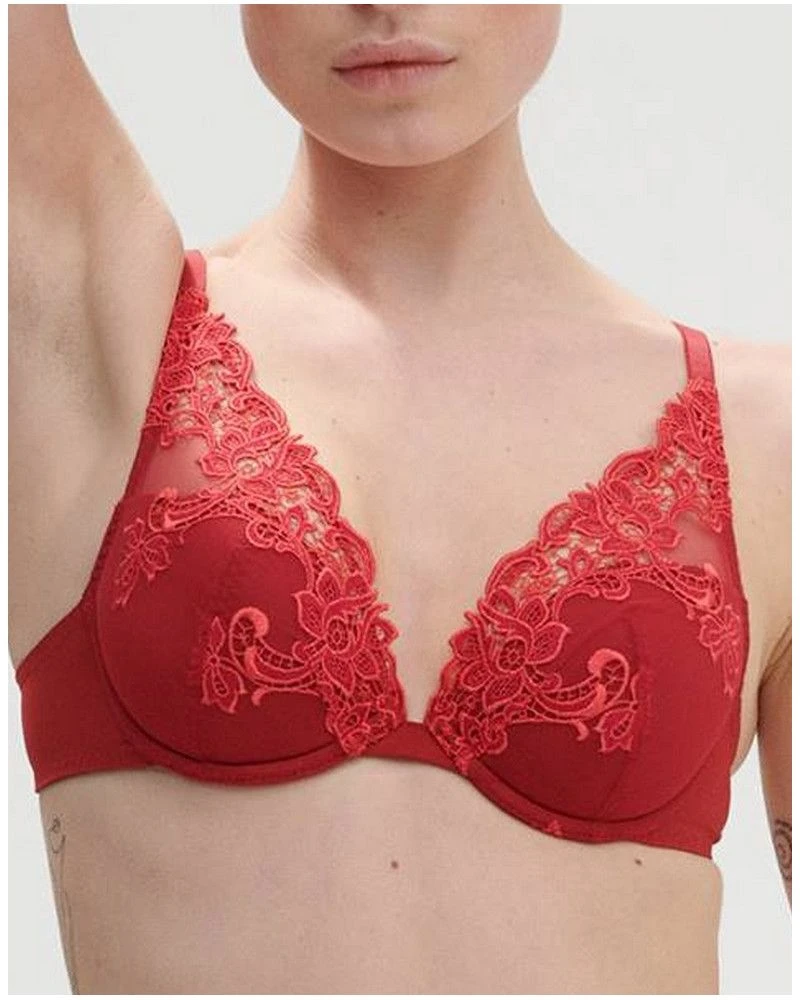 Simone Perele Soutien-gorge Push-up Plunge Simone Pérèle Saga (Lipstick) 1 Simone Perele Soutien-gorge Push-up Plunge Simone Pérèle Saga (Lipstick)