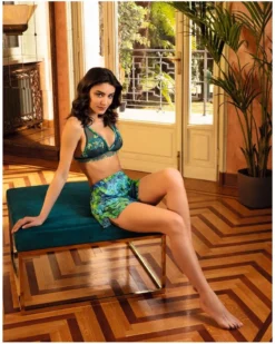 Soutien-gorge Triangle Lise Charmel Grâce Aquatique (Floral Aqua) -Aubade Lingerie Boutique soutien gorge triangle lise charmel grace aquatique floral aqua 3