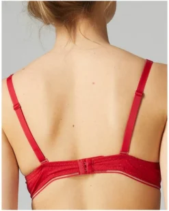 Simone Perele Soutien-gorge Triangle Simone Pérèle Bloom (Rouge Opéra) -Aubade Lingerie Boutique soutien gorge triangle simone perele bloom rouge opera 2