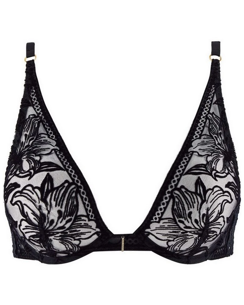 Soutien-gorge Triangle Ultra Plunge Aubade Coeur à Corps (Noir) 2 Soutien-gorge Triangle Ultra Plunge Aubade Coeur à Corps (Noir) – Image 2