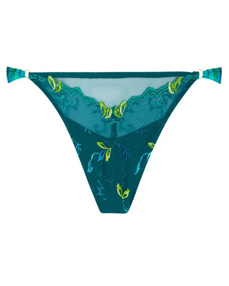 String Sexy Lise Charmel Grâce Aquatique (Floral Aqua) 2 String Sexy Lise Charmel Grâce Aquatique (Floral Aqua) – Image 2