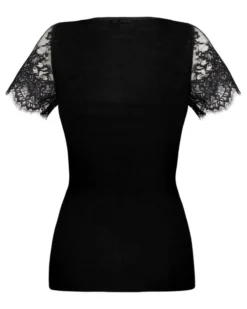 Top Manches Courtes Bien-être Lise Charmel Plaisir Caresse (Noir) -Aubade Lingerie Boutique top manches courtes bien etre lise charmel plaisir caresse noir 3